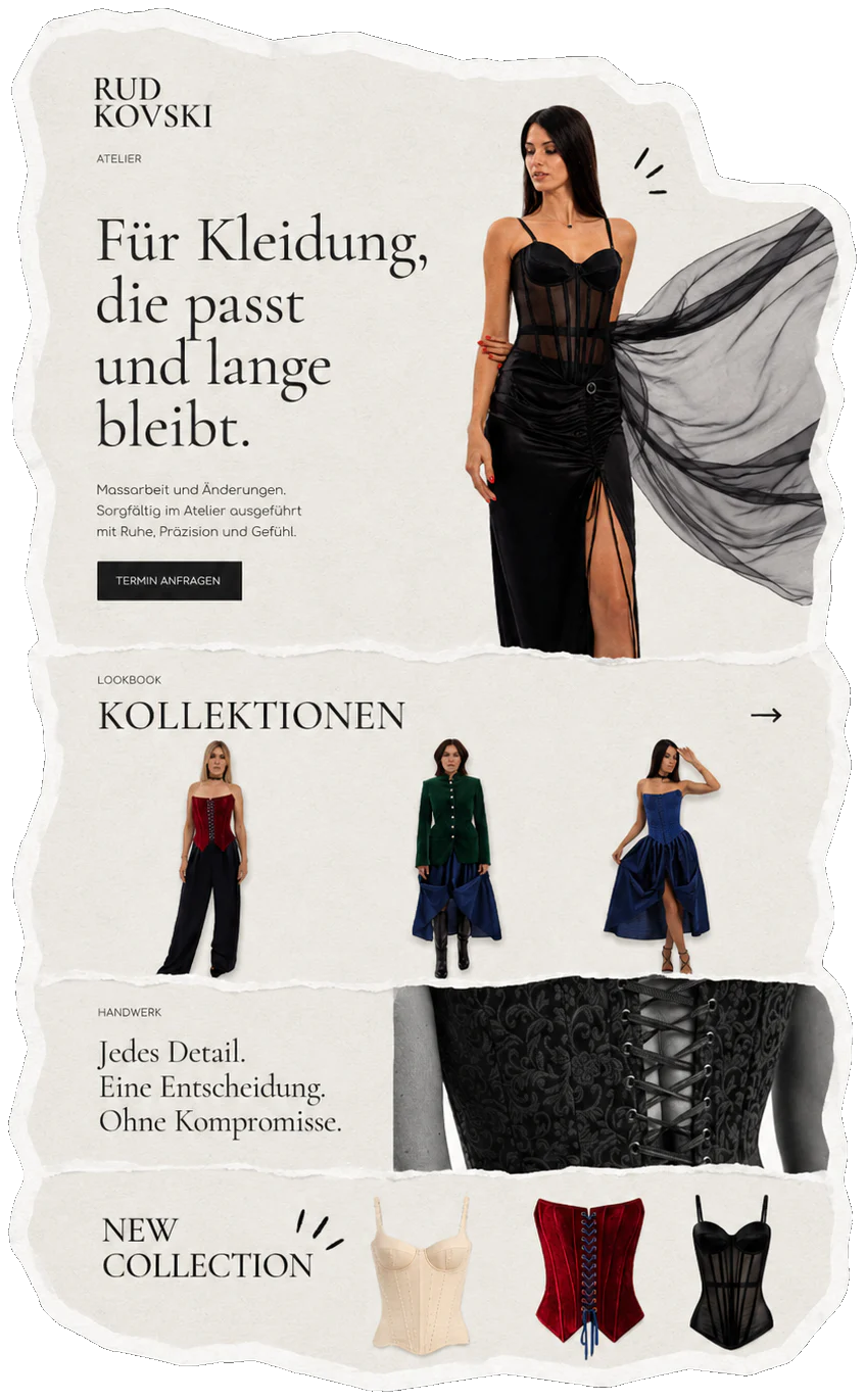 Rudkovski Atelier website overview